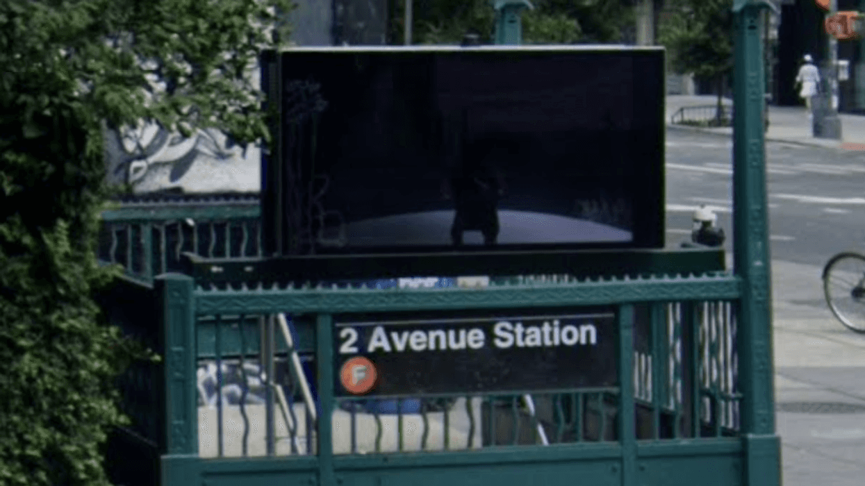 The 2nd Avenue F train station, where an MTA worker was assaulted early Sunday morning.