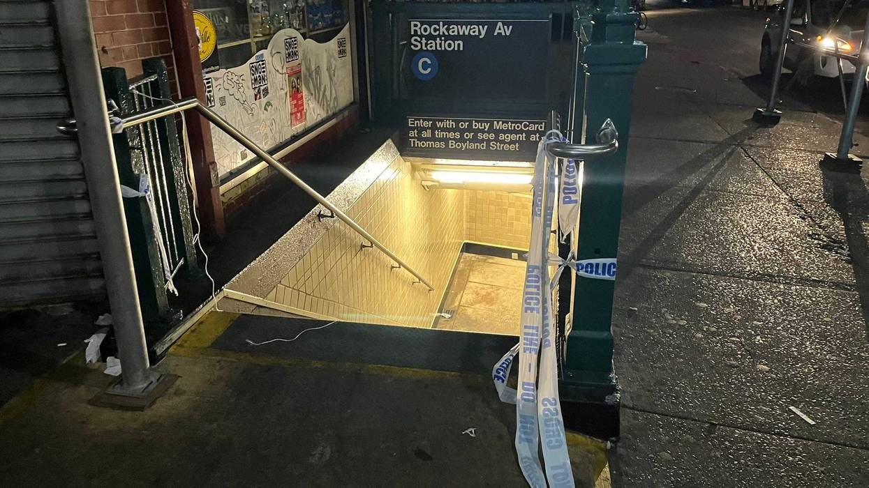 The 47-year-old victim was shot and killed near the clerk booth at the Rockaway Avenue station on Tuesday night