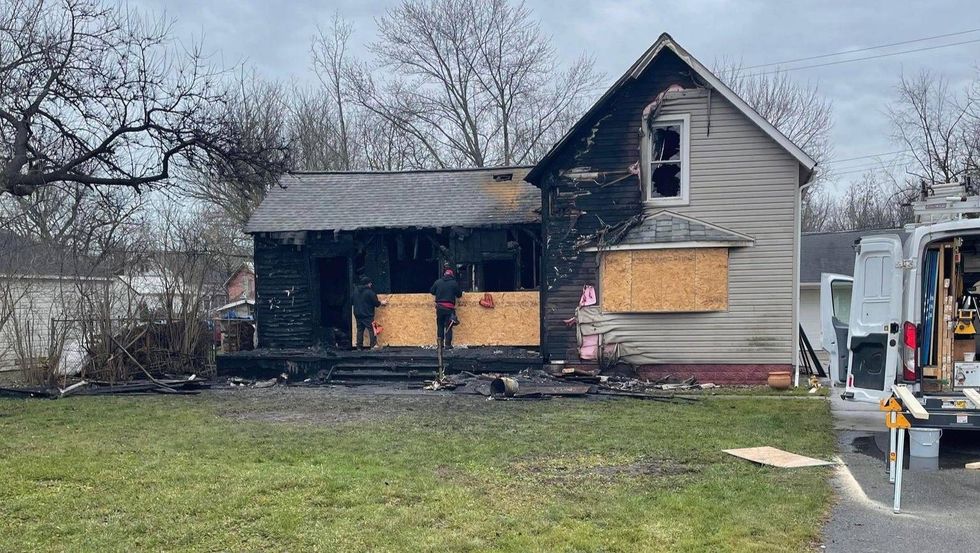 The aftermath of the house fire