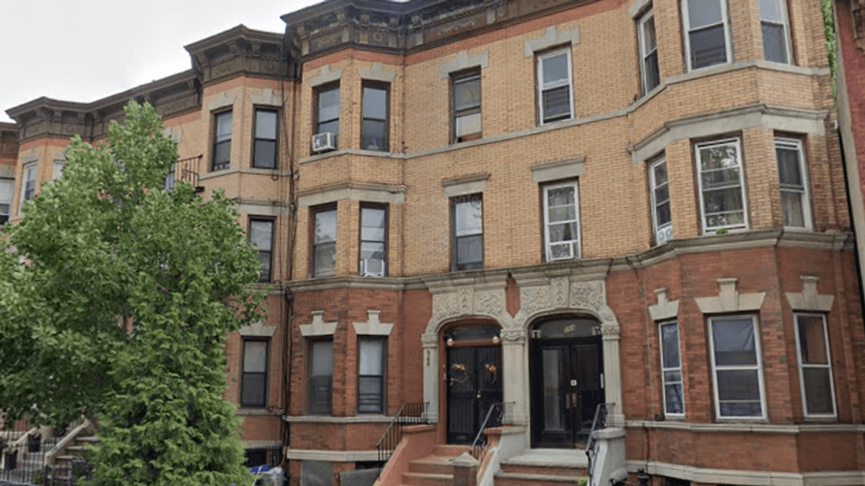 The apartment building where a fire broke out on Friday.