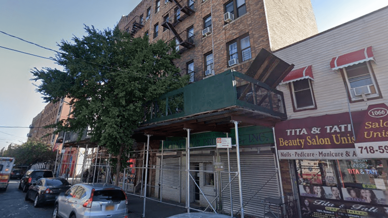 The area of Ogden Avenue where two men were shot on Wednesday.