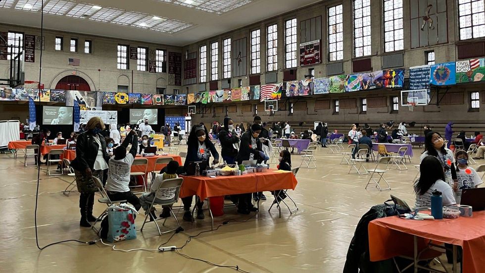 The Armory is all decked out for the 27th Annual Greater Philadelphia Martin Luther King Day of Service at Girard College.
