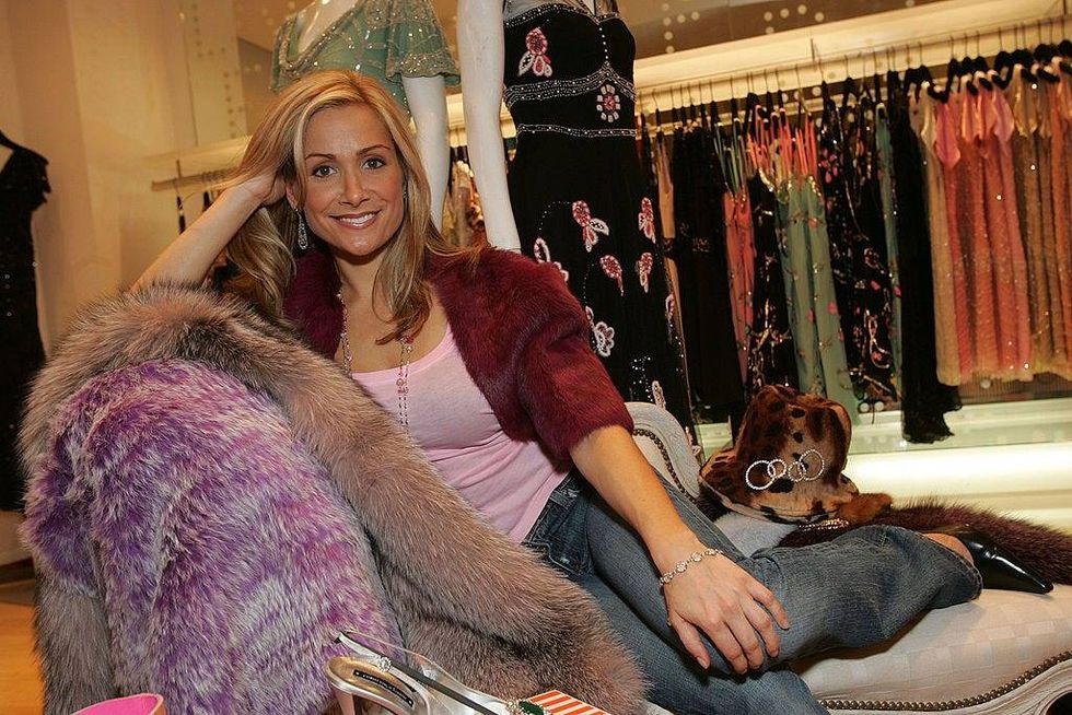 "The Bachelorette" reality show star Jen Schefft photographed during a shopping spree at the Henri Bendel store on October 14, 2004 in New York City