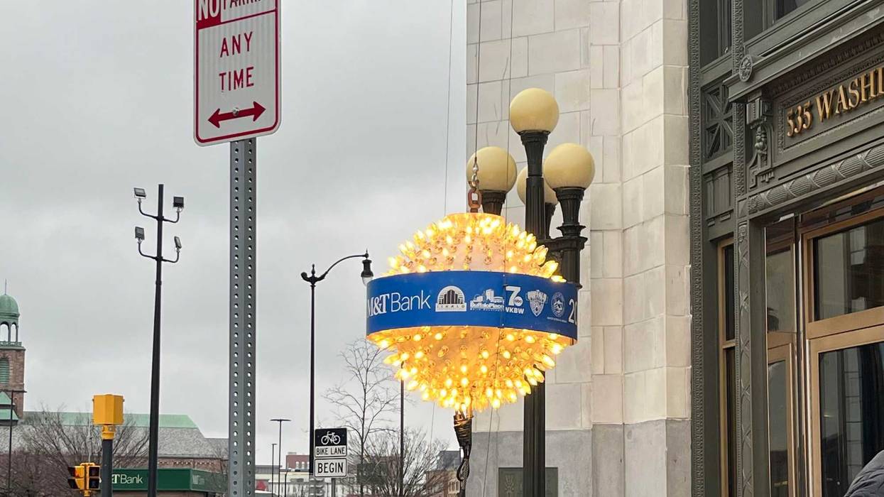 The ball is tested and ready for New Years festivities in Buffalo!