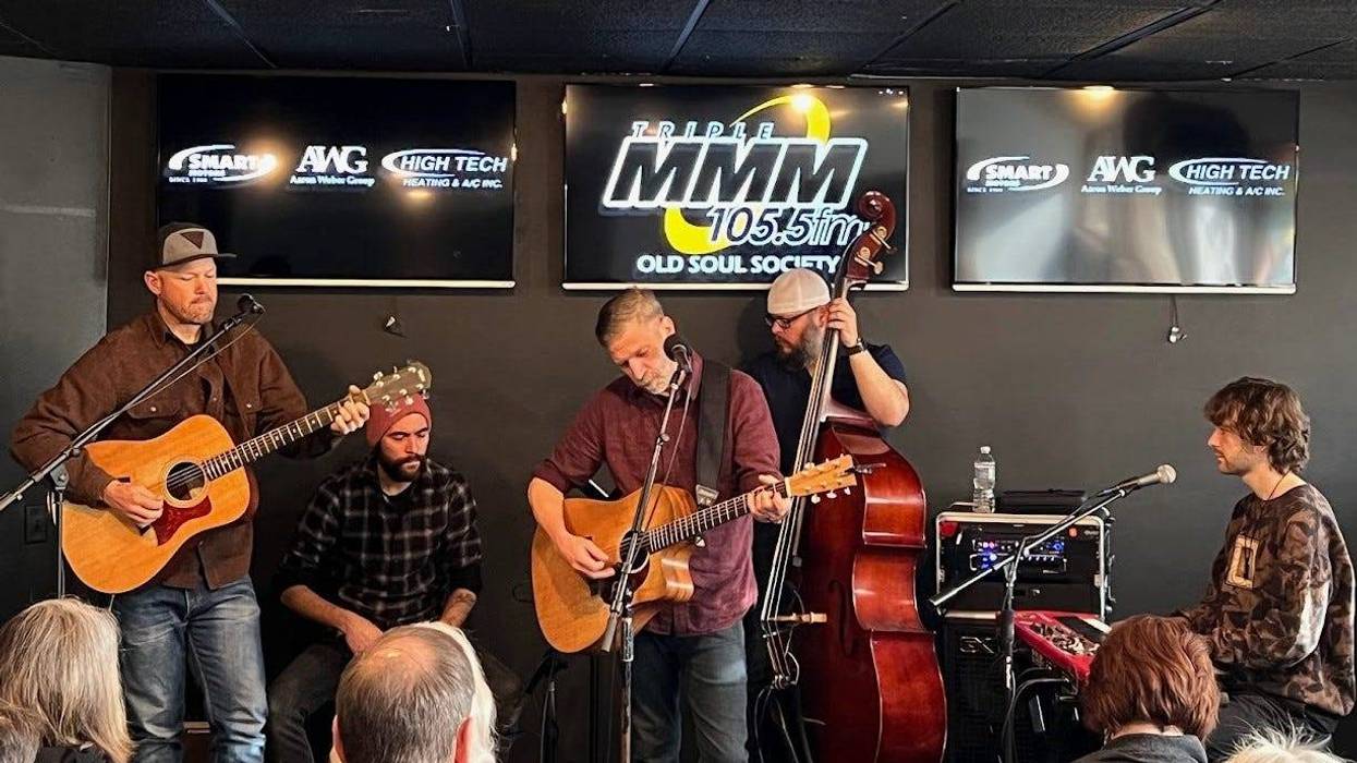 The band Old Soul Society in Studio M (with instruments)