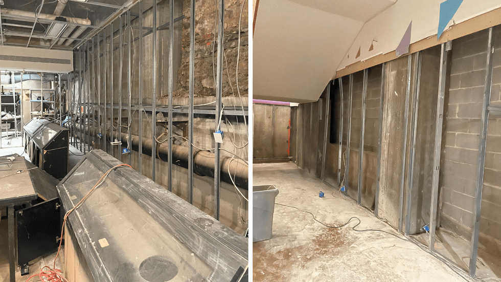 The basement of the Jewish Federation of Greater Philadelphia building.