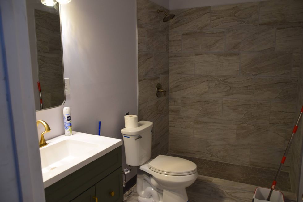 The bathroom youth builders completed at Martin's Temple as of 8/21/26.