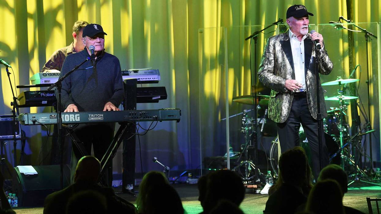 The Beach Boys with Bruce Johnston (right) and founding member Mike Love (left) are performing Thursday night at Canterbury Park in Shakopee, Minnesota.