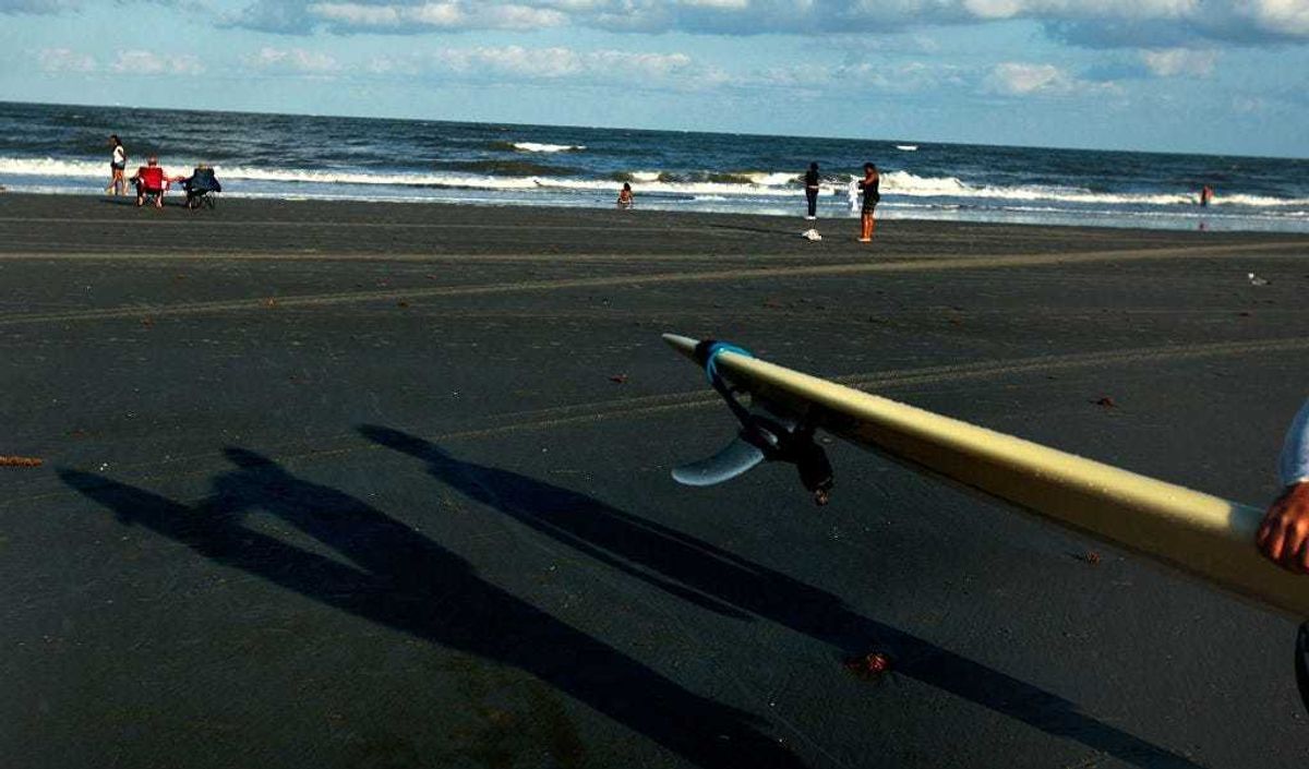 The beach in Tybee Island, Ga., in 2008. So far in 2021, five headless birds have been found on the beach. (Photo by Chris Hondros/Getty Images)