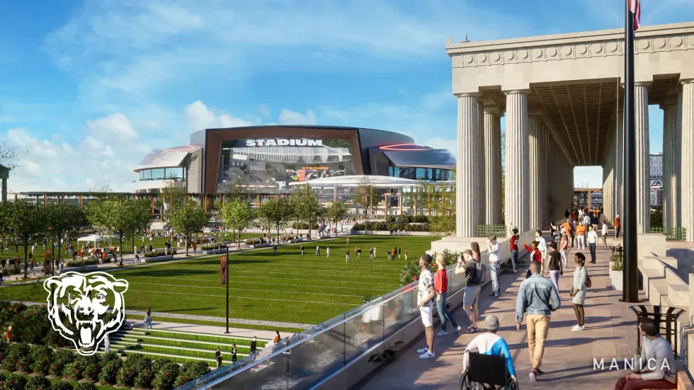 The Bears released renderings of a proposed state-of-the-art stadium on the lakefront.