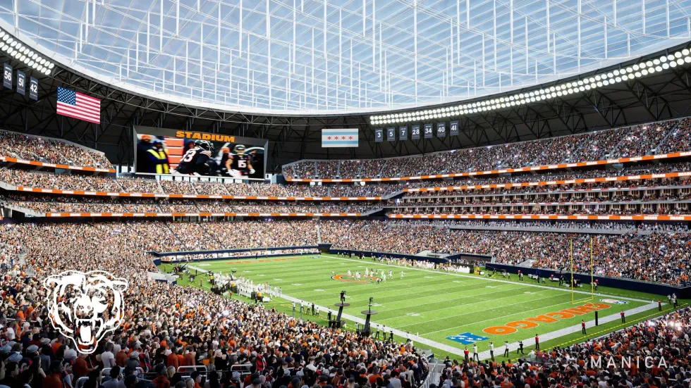 The Bears released renderings of a proposed state-of-the-art stadium on the lakefront.