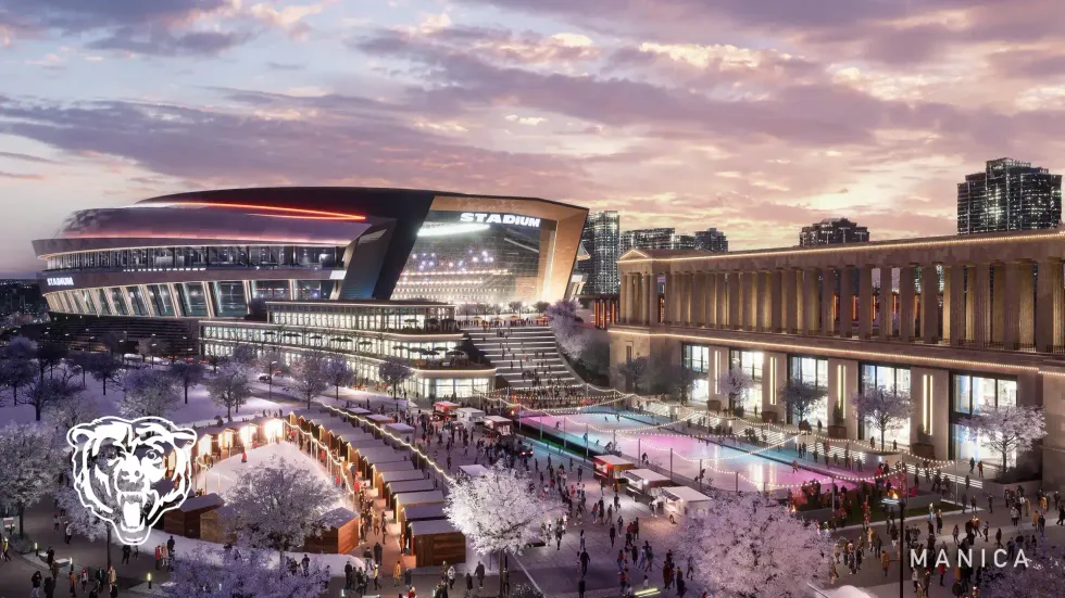 The Bears released renderings of a proposed state-of-the-art stadium on the lakefront.