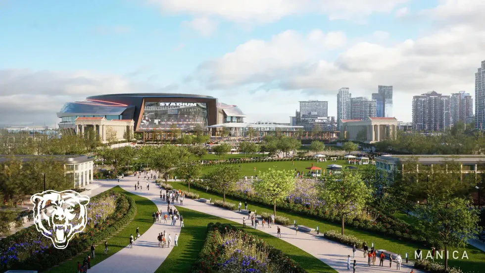 The Bears released renderings of a proposed state-of-the-art stadium on the lakefront.