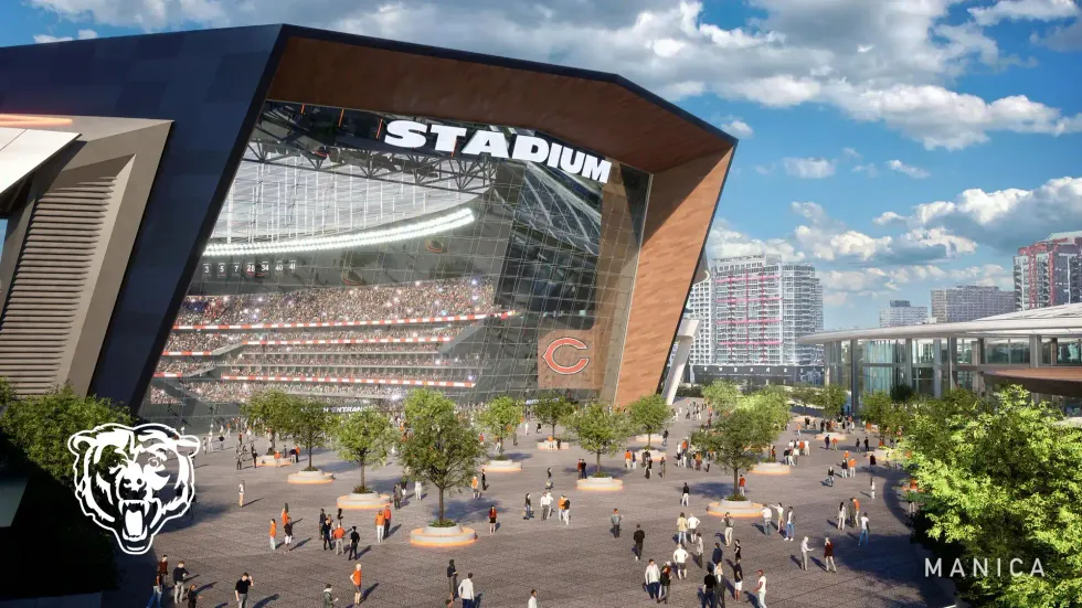The Bears released renderings of a proposed state-of-the-art stadium on the lakefront.
