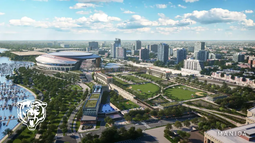 The Bears released renderings of a proposed state-of-the-art stadium on the lakefront.