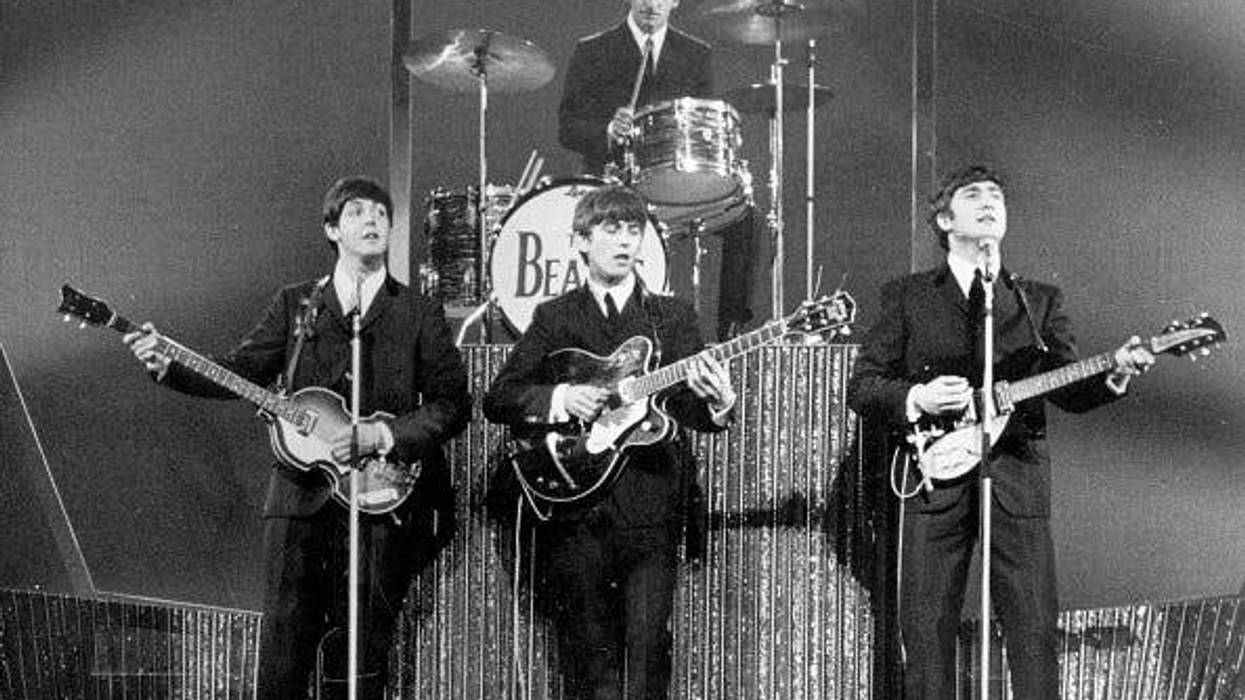 The Beatles performing