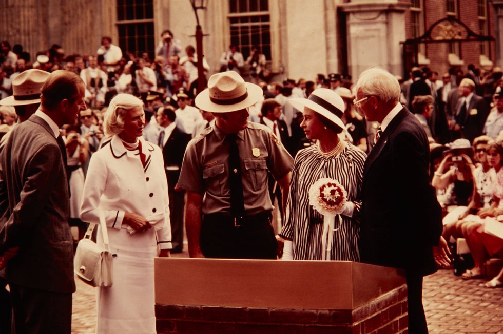 The Bicentennial Bell was dedicated by Queen Elizabeth II in Phladelphia in 1976.