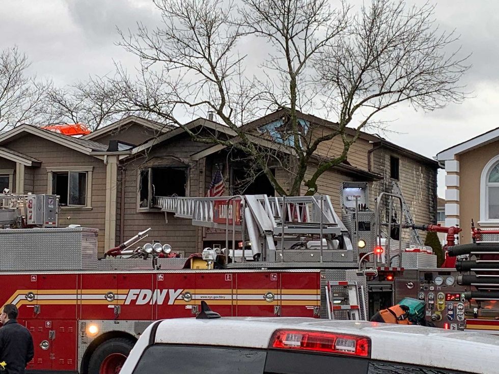 The blaze was brought under control but the operation was ongoing into Friday evening