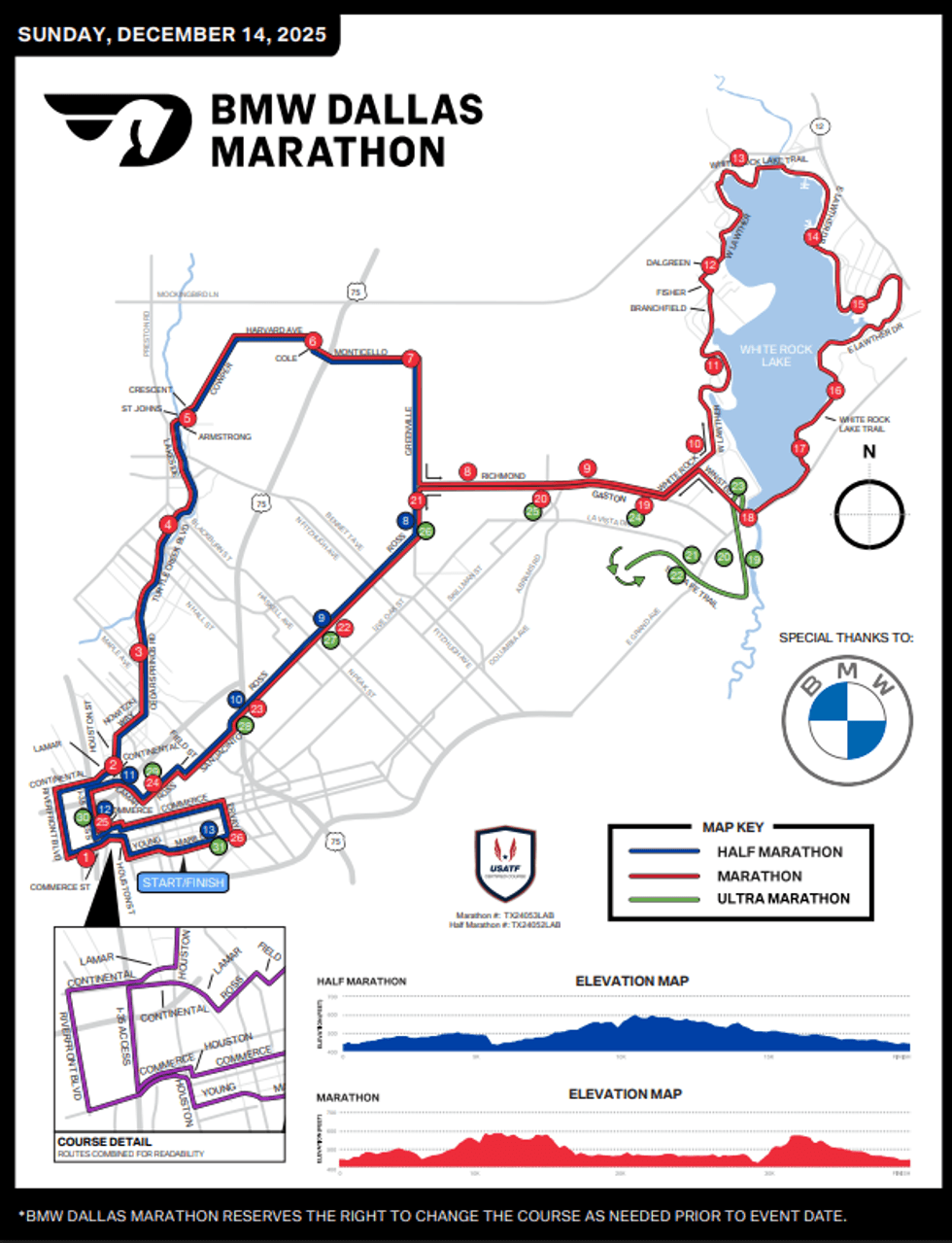 The BMW Dallas Marathon Festival returns to downtown Dallas this weekend, bringing thousands of runners together for three days of races beginning Friday, December 12, at City Hall Plaza.