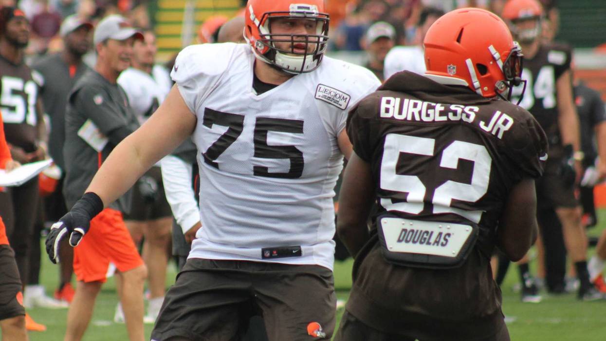 The Browns moved left guard Joel Bitonio to left tackle Wednesday.