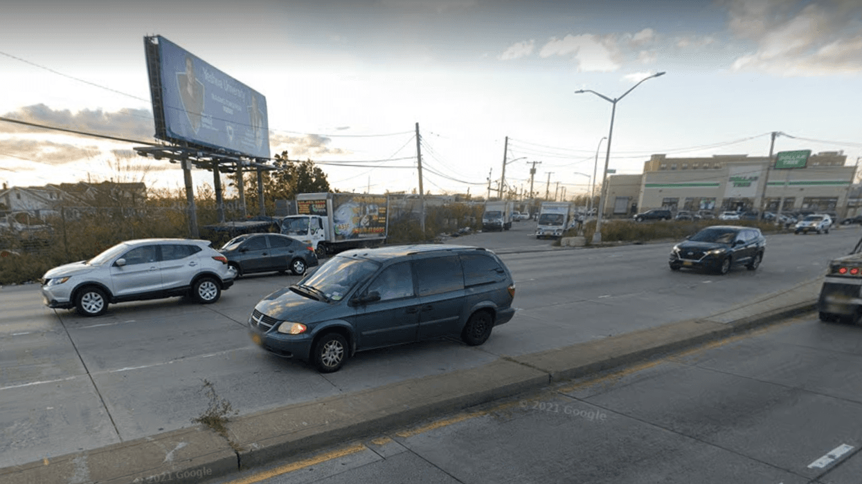 The busy stretch of Rockaway Boulevard where a pedestrian was fatally struck early Monday morning, according to police.
