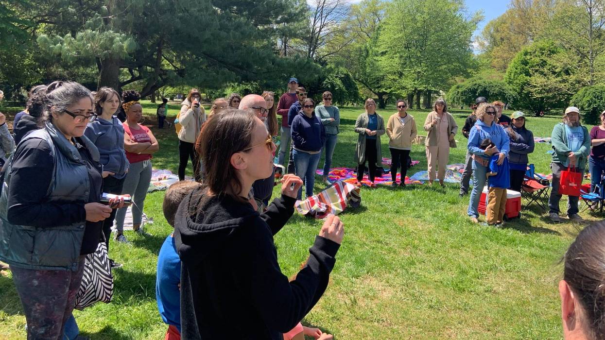 The C.W. Henry PTA organized a picnic in Fairmont Park to commiserate and discuss contingency plans for the remaining seven weeks of school.