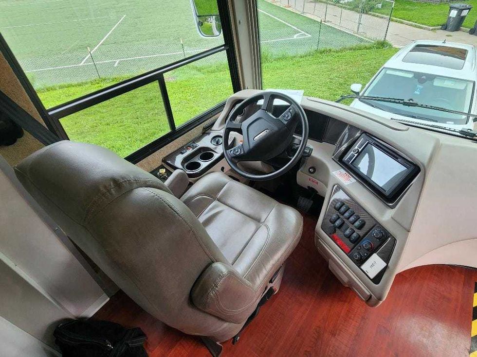 The cab of the mobile medical unit