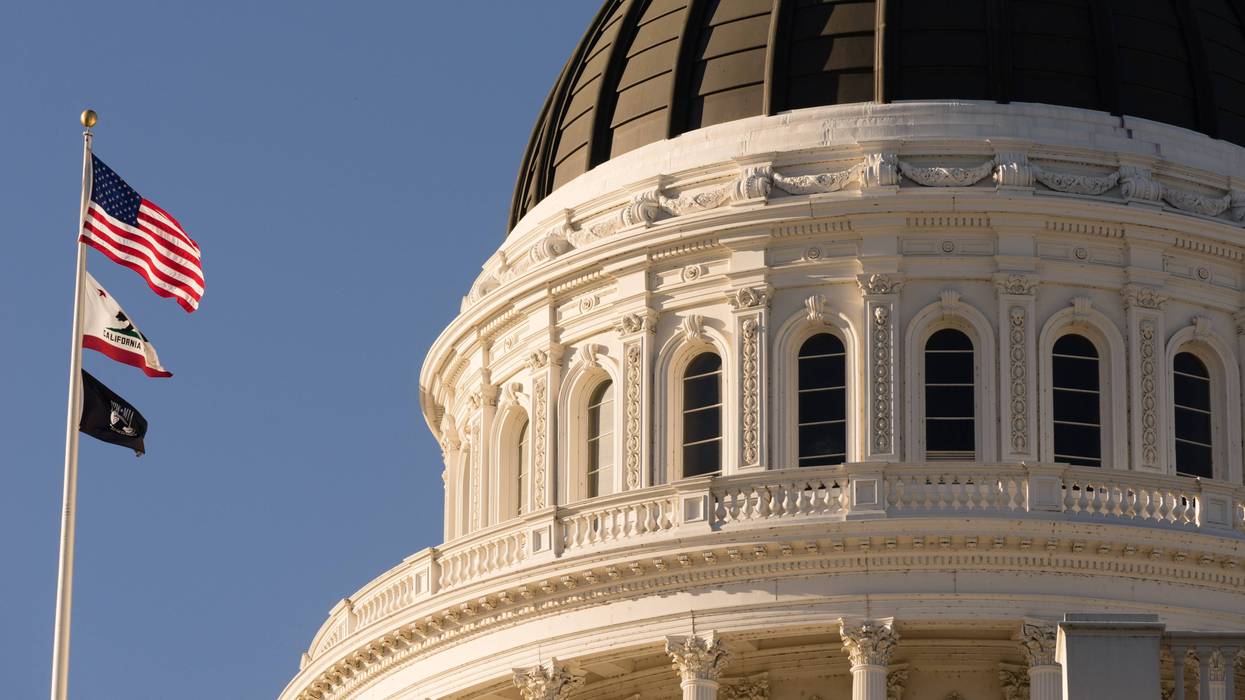 The California State Capitol building in downtown Sacramento.