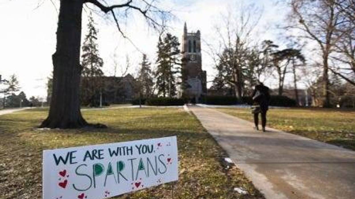 The campus of Michigan State University, Monday, Feb. 20, 2023, where classes resumed after a six-day hiatus following the shooting rampage last Monday that killed three students and critically wounded five.