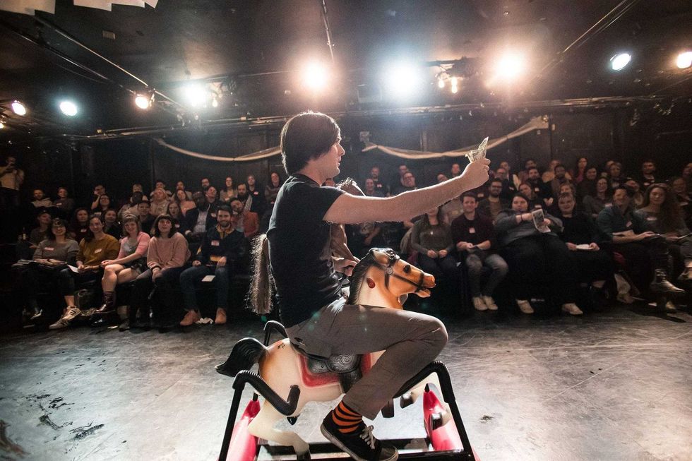 The cast incorporates current events and is autobiographical in nature.