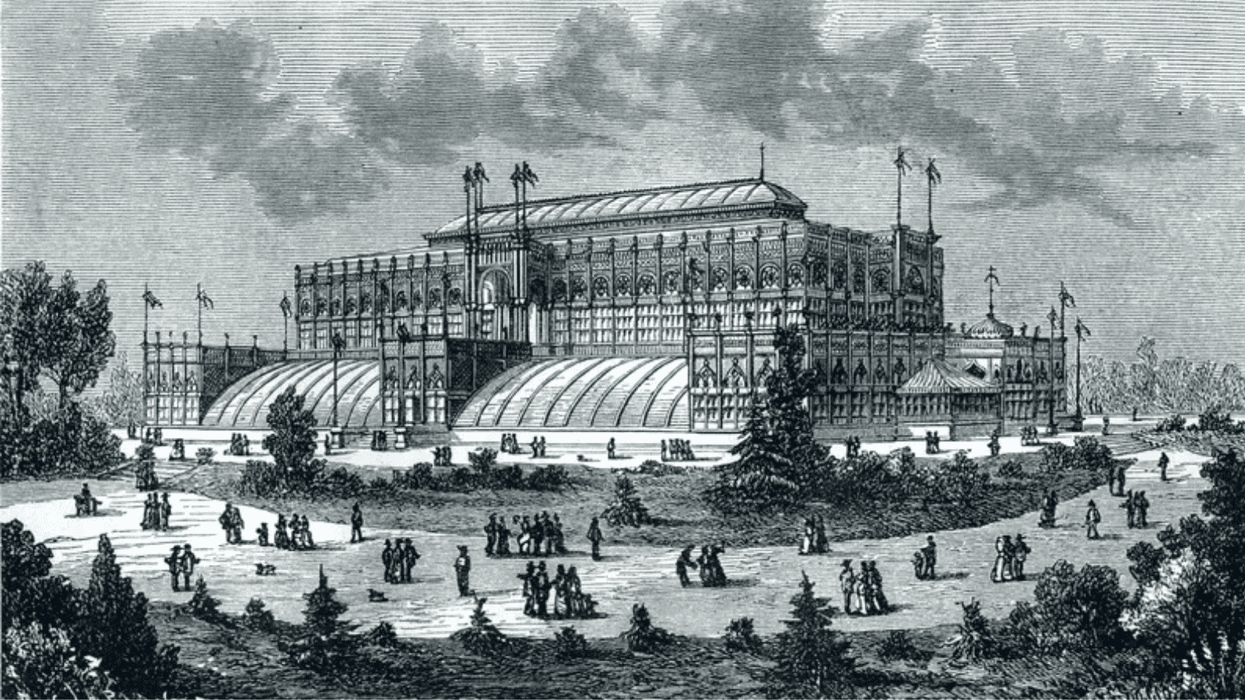 The Centennial International Exhibition in 1876 was the first official World's Fair to be held in the United States, in Fairmount Park.