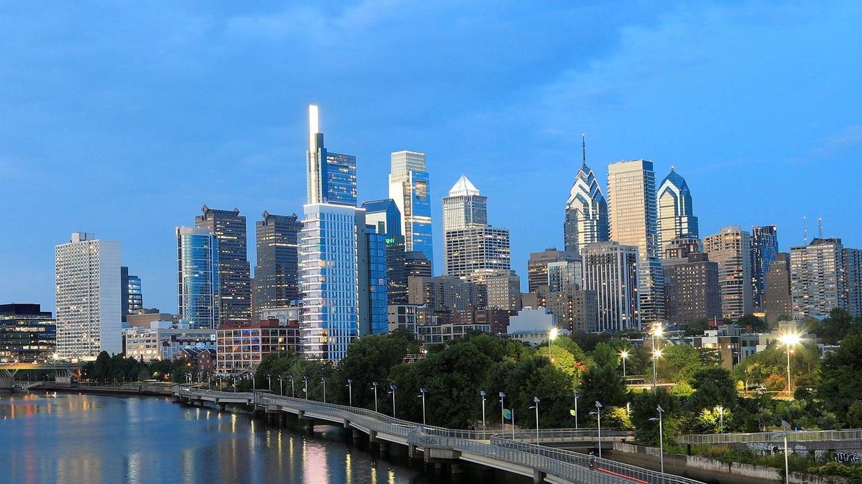 The Center City Philadelphia skyline.