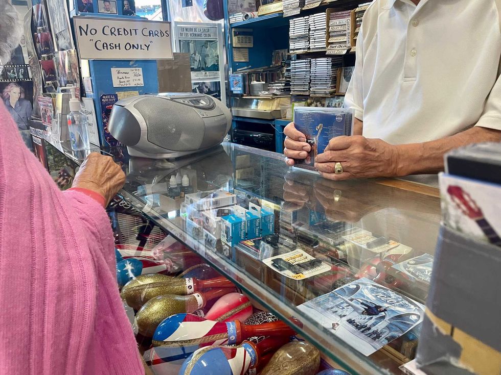 The checkout counter at Casa Amadeo