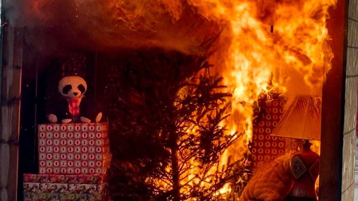 The Chicago Fire Department reminded the public of the importance of fire safety during an annual holiday fire demonstration.