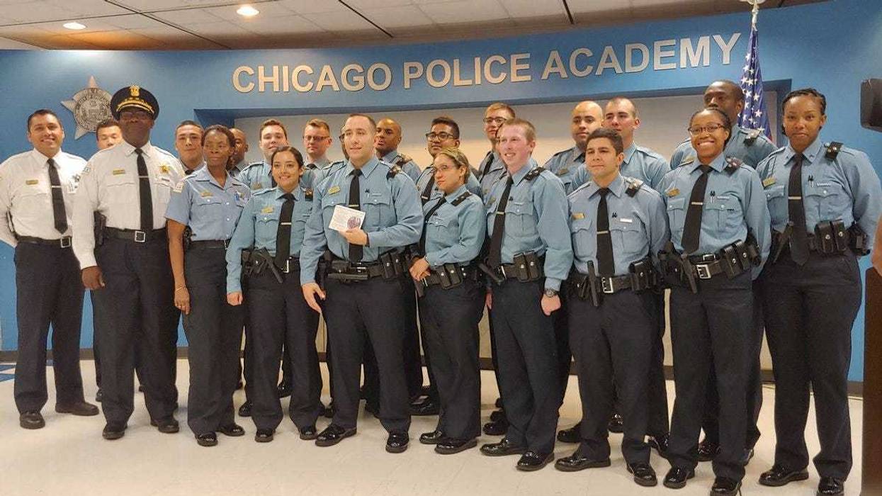 The Chicago Police Department honored one of its recruits Friday morning for helping save a man's life on the West Side.