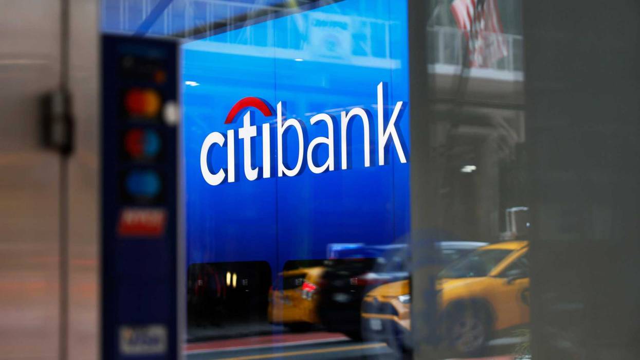 The Citibank logo is seen on a bank on Third Avenue on January 12, 2024