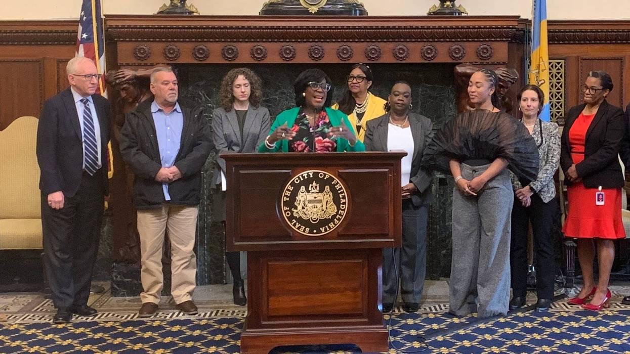 The city’s human resources chief, Mike Zaccagni (far left), is retiring and will be replaced by his first deputy, Candi Jones (third from right), and Sabrina Maynard (third from left) has taken over as budget director, a role she also served in the administration of former Mayor Jim Kenney.