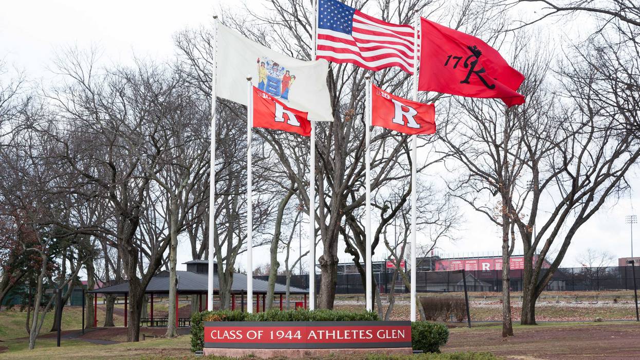 The Class of 1955 Athletes Glen is pictured outside High Point Solutions Stadium at Rutgers University