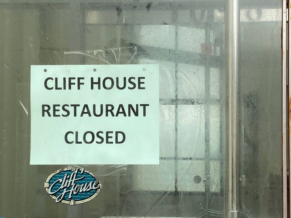 The Cliff House restaurant was closed in March of 2020.