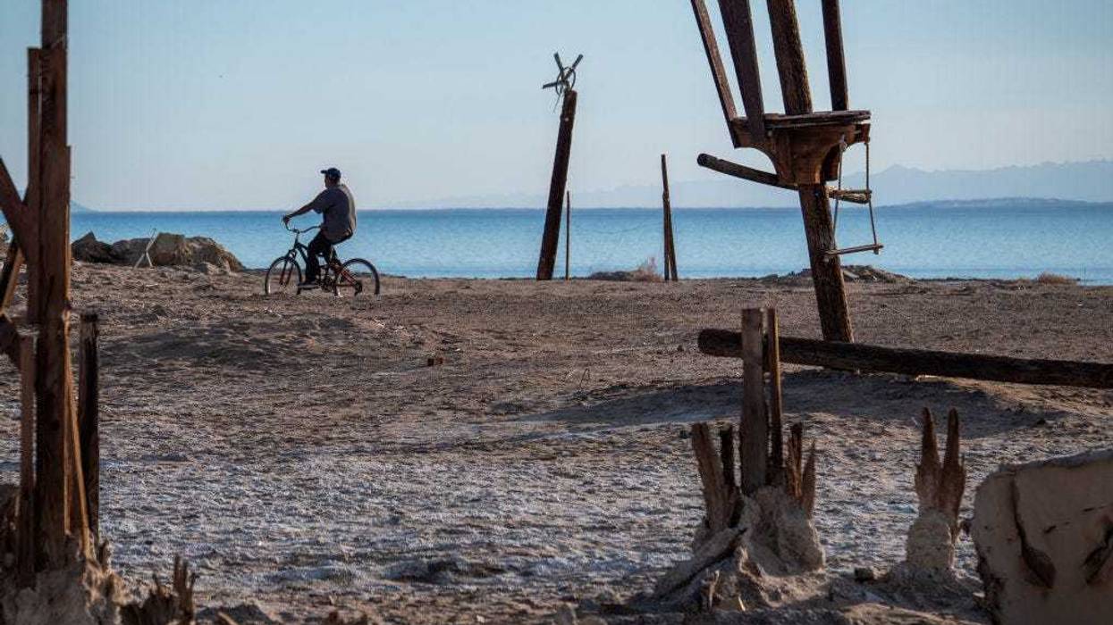 The community of Bombay Beach, Calif., which was devastated by flooding after two hurricanes raised the level of the Salton Sea in the 1970s.