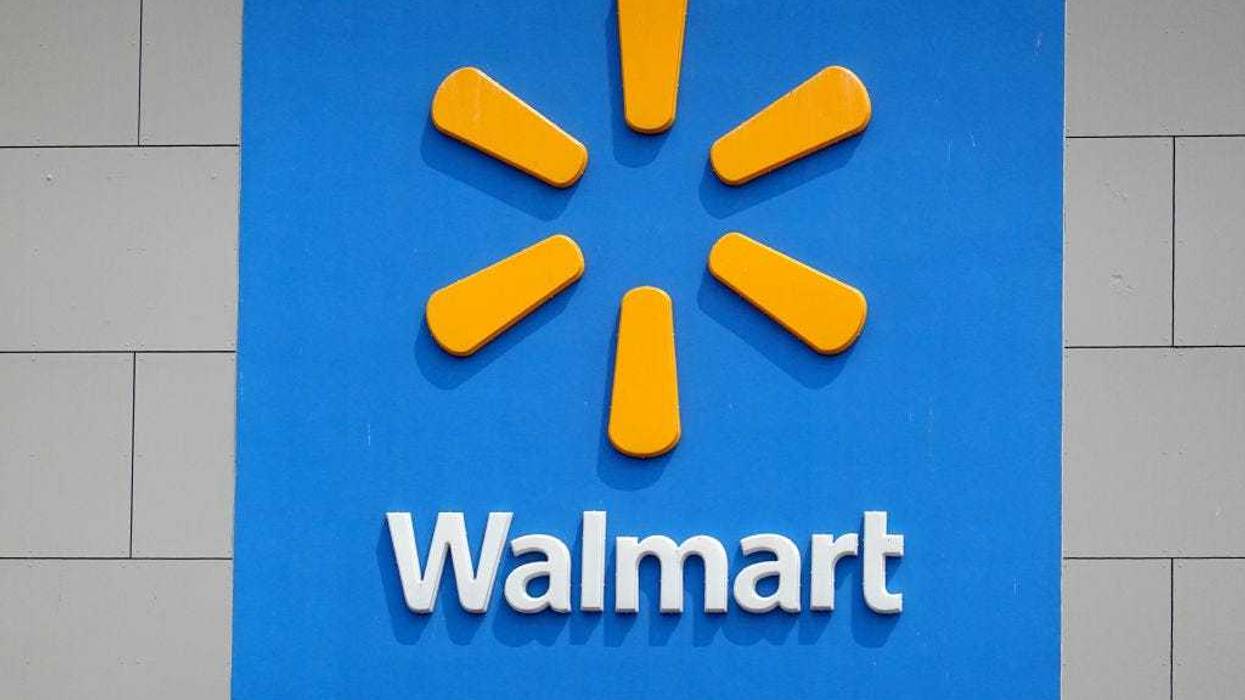 The company logo is shown on the front of the building at a Walmart store on May 18, 2023 in Chicago, Illinois.