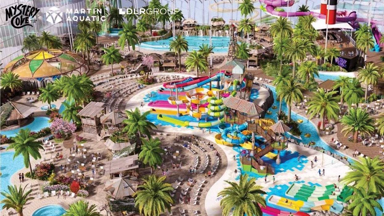 The concept Mystery Cove, a new waterpark addition to the Mall of America that Bloomington will vote to finance on Tuesday, with an opening planned for 2029.