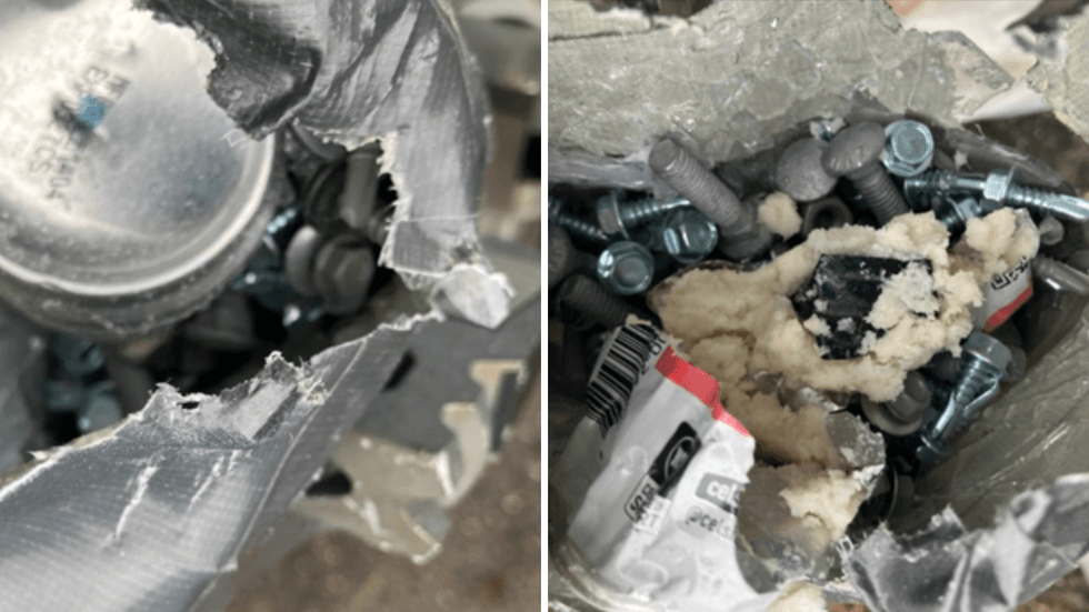 The contents inside Device-1 after it was opened by law enforcement