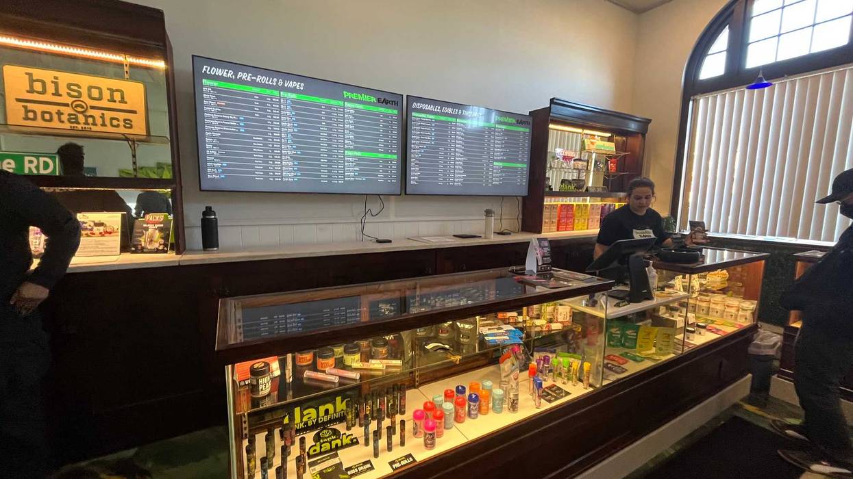The counter of Premier Earth Cannabis, Buffalo's second and Western New York's third state-regulated, recreational dispensary on Hertel Avenue. They opened on Wednesday, Dec. 13. (12/15/2023)