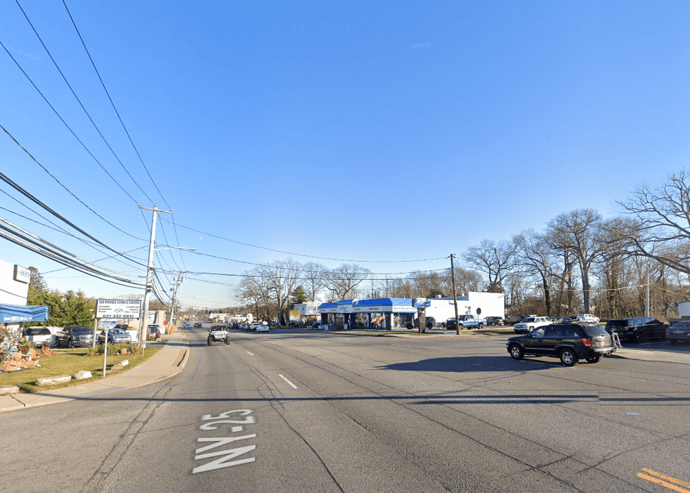 The crash happened at Middle County Road and Wood Road in Centereach on Sunday evening, police said