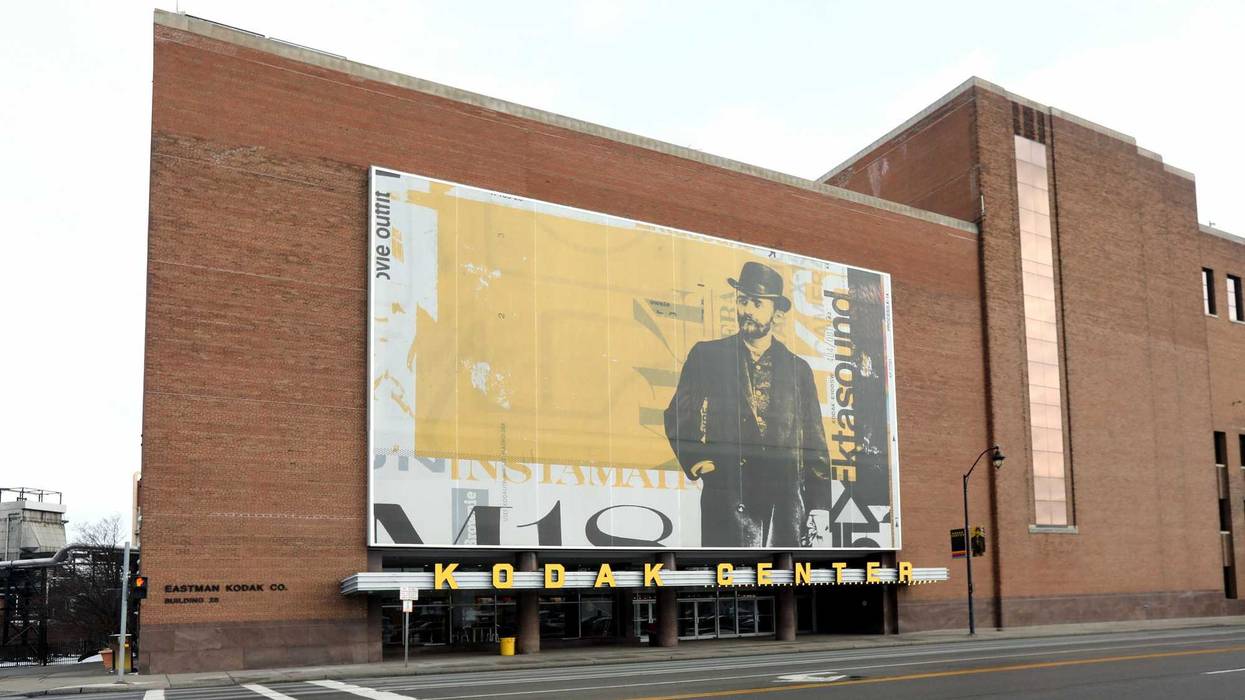The crash happened outside the Kodak Center in Rochester