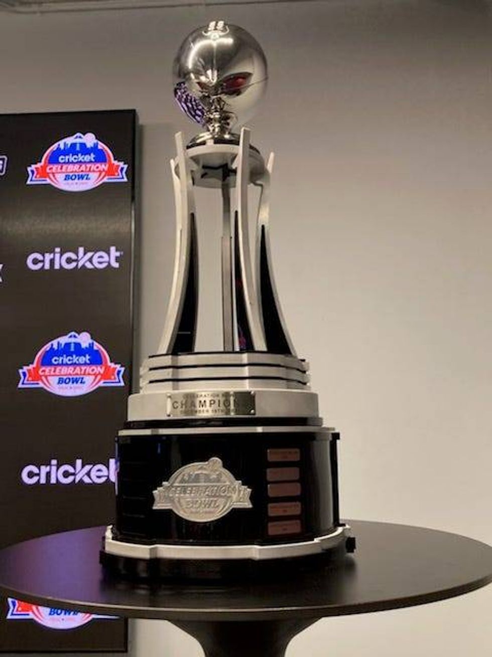 The Cricket Celebration Bowl trophy