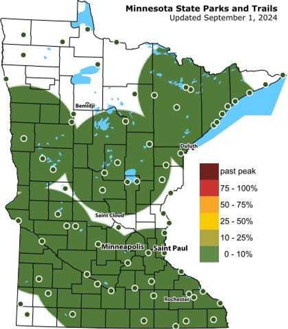 The current DNR map shows that the leaves haven