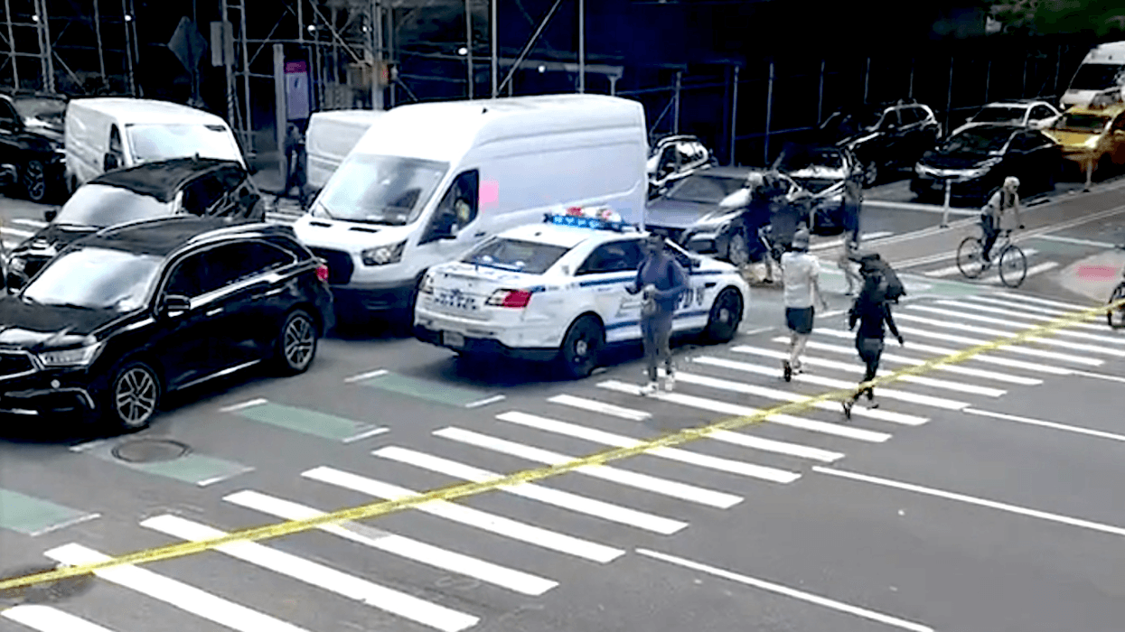 The cyclist hit the 59-year-old victim at East 38th Street and Second Avenue in Murray Hill