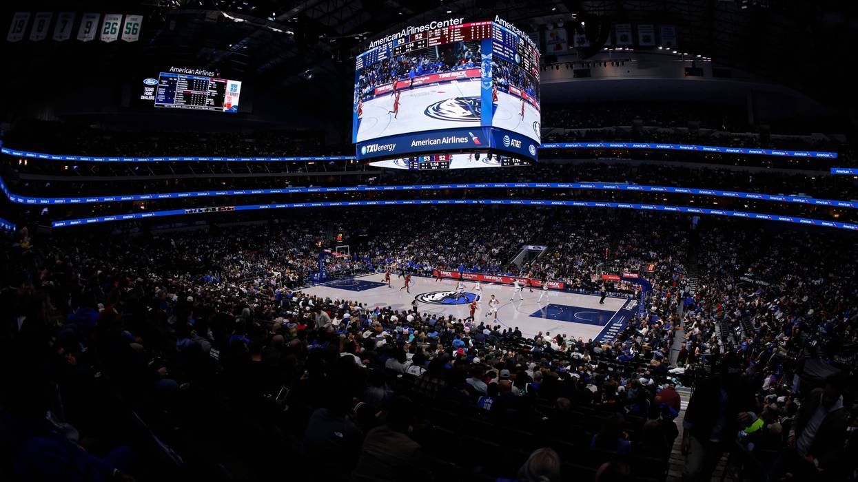 The Dallas Mavericks and Miami Heat play in the first half at American Airlines Center on Feb. 13, 2025, in Dallas, Texas.
